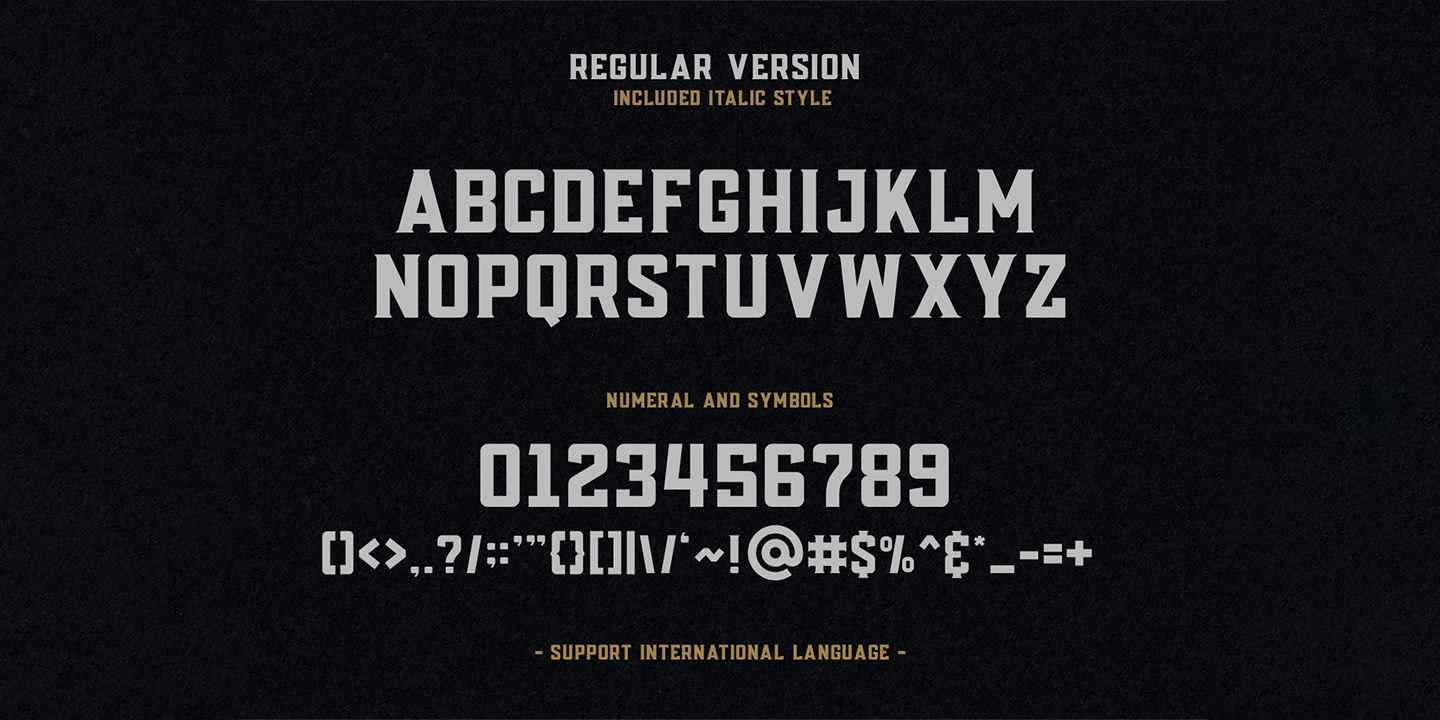 Posey Textured Font preview